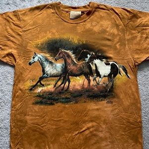 100% Cotton Tee Shirt - Four Horses Running